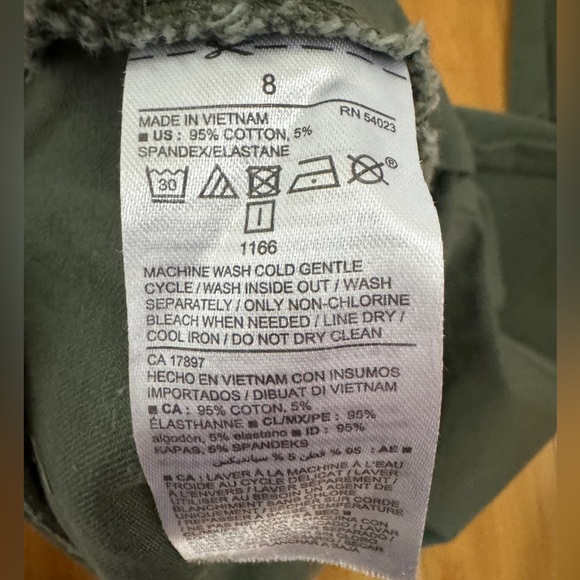 Olive Green Side Panel Maternity Pants Ankle Length - Picture 5 of 8